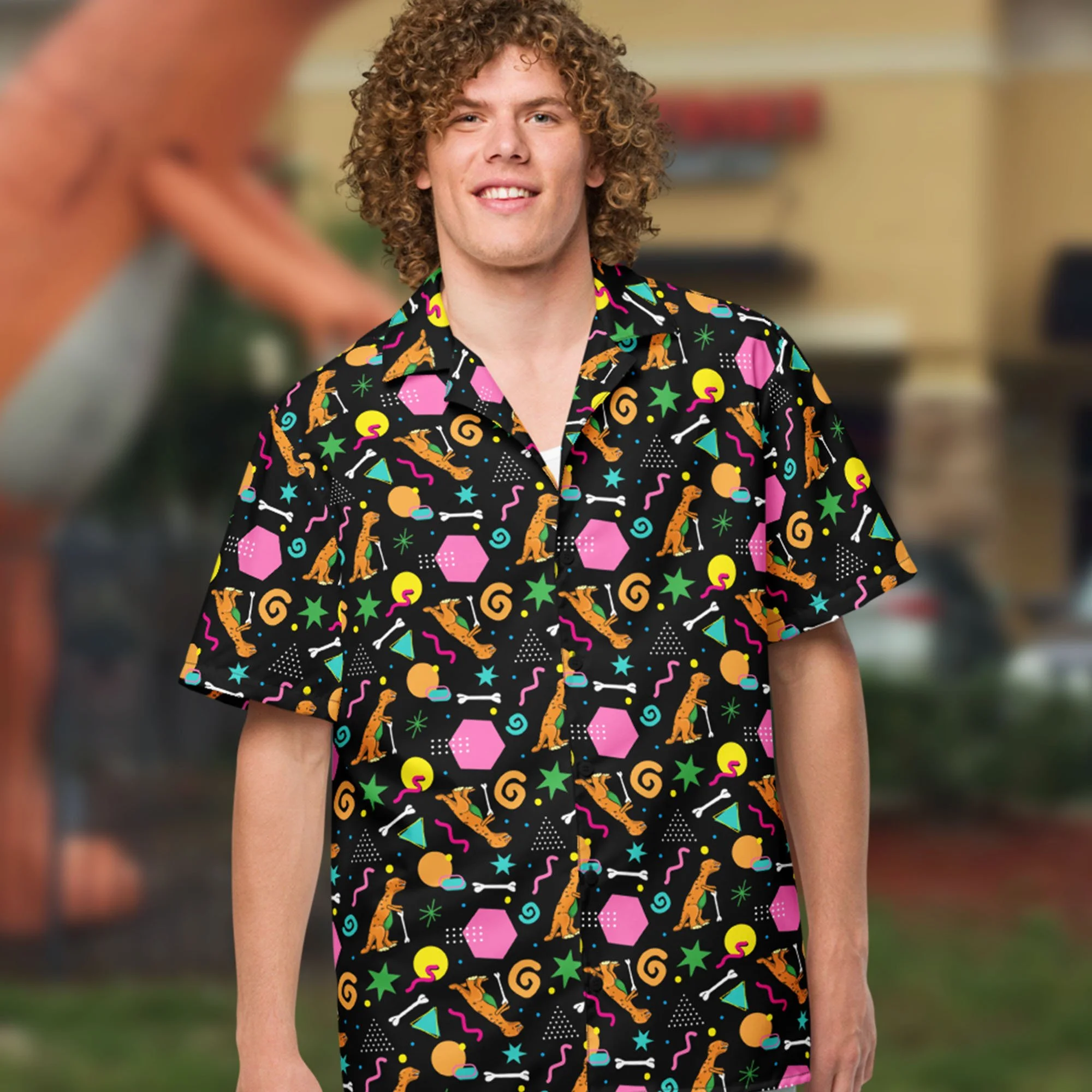 Rex The Dino Eco-Friendly Button Up Shirt — Squatch & Siren